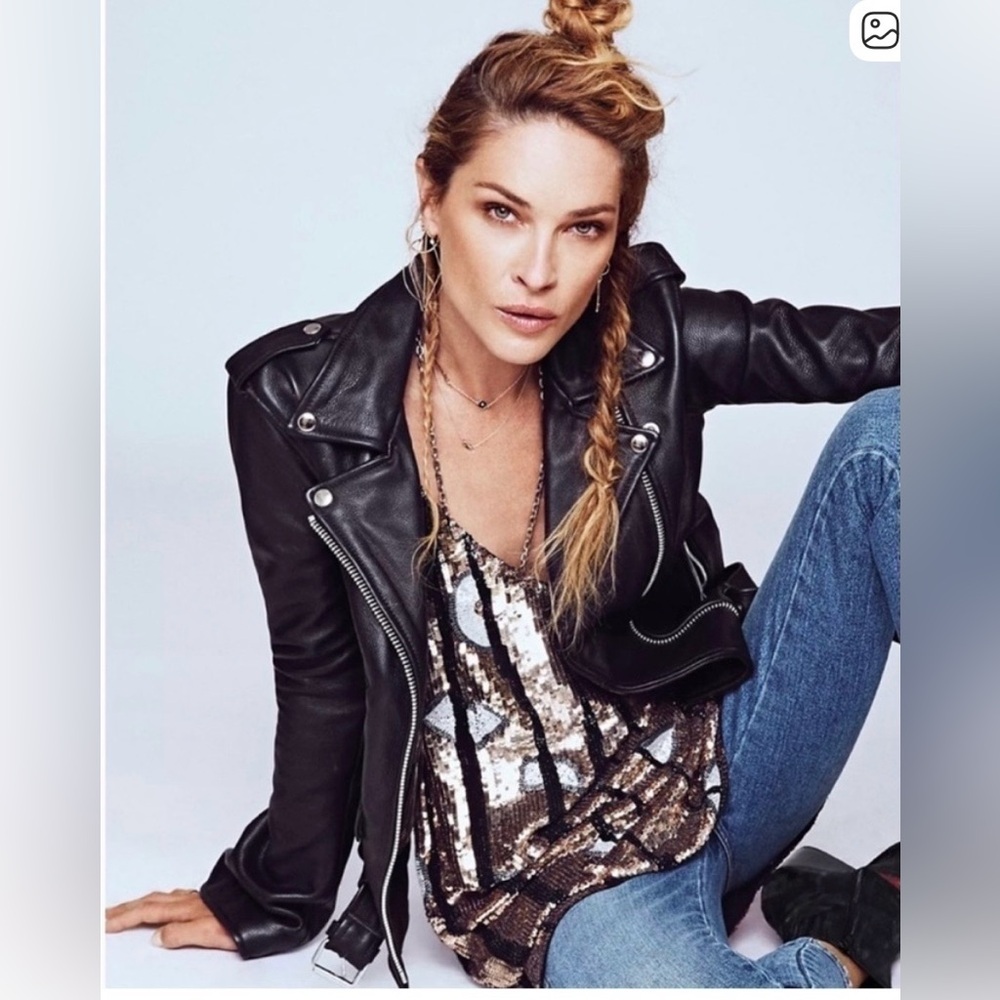 Lucky Brand Black Leather timeless jacket